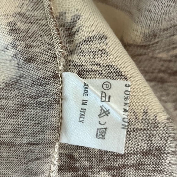 Vintage 70’s Jabé Hawaiian Tropical Tie Front Top Brown Multi Size Medium - Picture 7 of 7